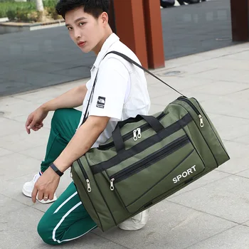 

High-capacity sports fitness bag short-distance travel bag custom luggage bag dry-wet separation shoe cylinder travel backpack