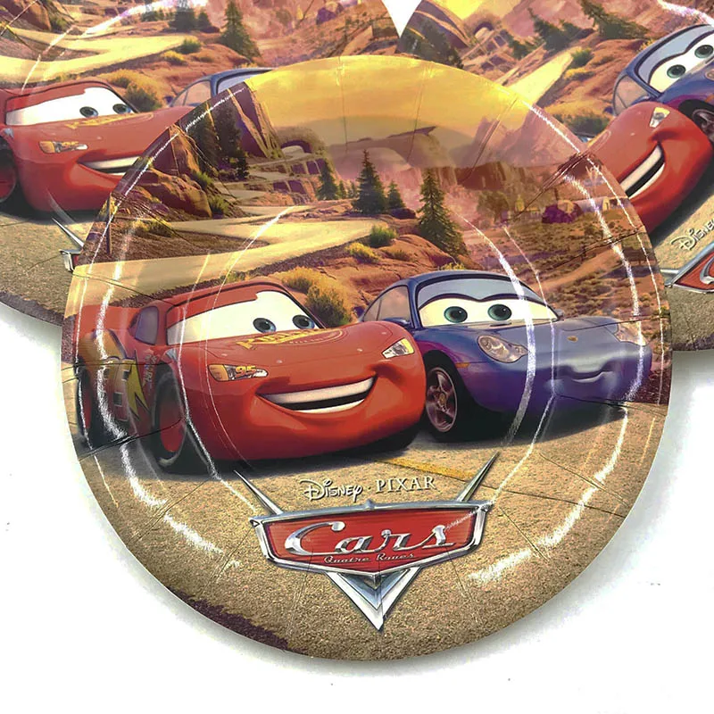 Автомобили 6 шт./компл. Lightning Mcqueen Бумага пластина вечерние писчая бумага тема для детей с днем рождения украшения тема Вечерние