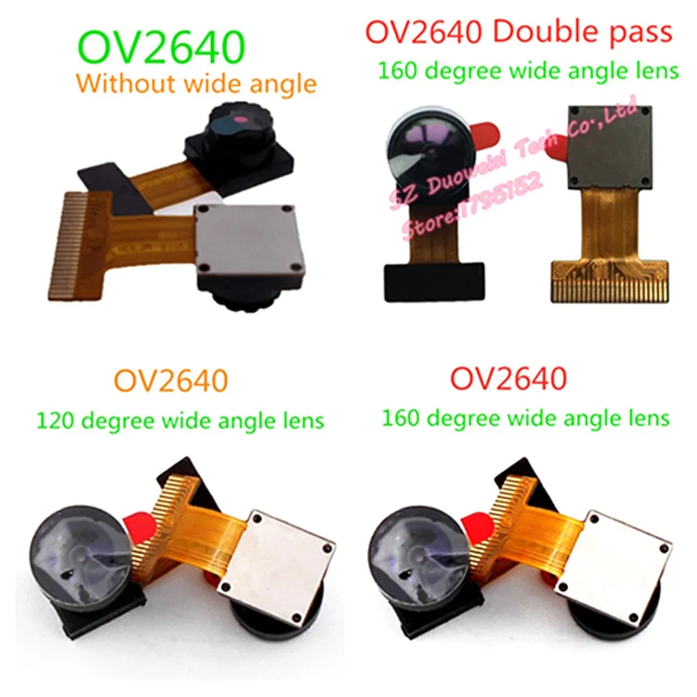 Для ESP32 OV2640 модуль камеры 24pin 200 Вт Поддержка пикселей 66/120/160 градусов 850нм Проставка с двойным проходом опционально 2,1 см Длина 0,5 мм шаг