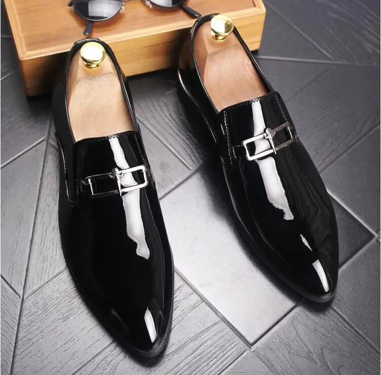 Мужские модельные туфли из лакированной кожи, увеличивающие рост; Мужская официальная кожаная обувь Оксфорд; sapato social masculino