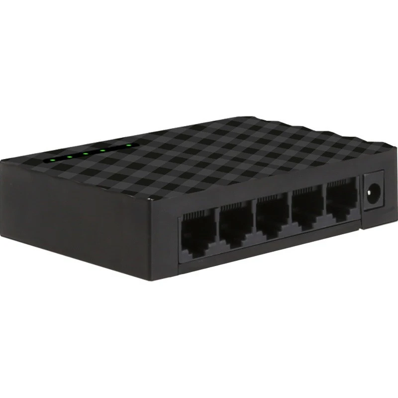 2019 New Rj45 Mini 5-Ports Fast Ethernet Network Black Switch Hub Switch For Desktop PC Ethernet Fast Network Switching Hub #C