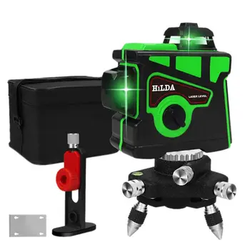 

12 Lines 3D Level Self-Leveling 360° Horizontal Vertical Cross Green IR Level
