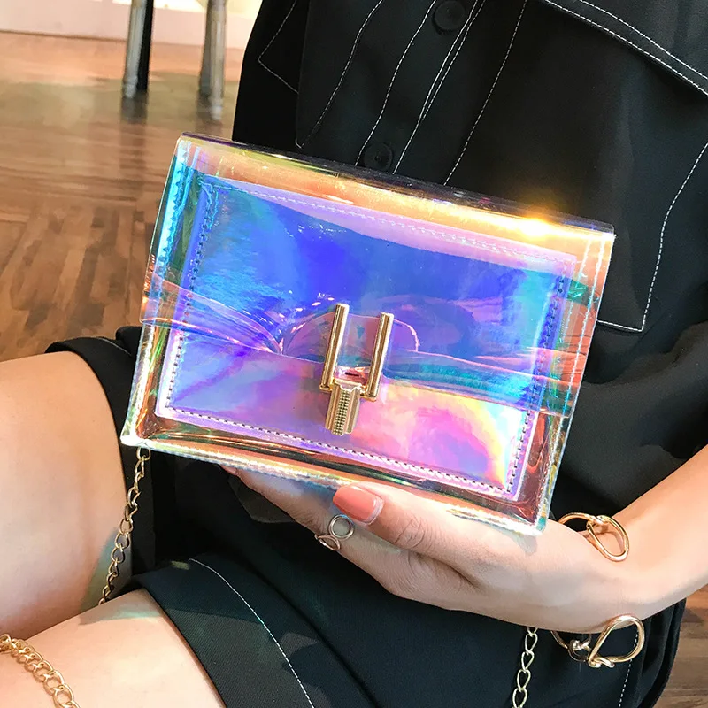 

WOMEN'S Bag Bag 2019 Spring And Summer New Style Fashion Shoulder Bag Laser Transparent Women's Gel Bag