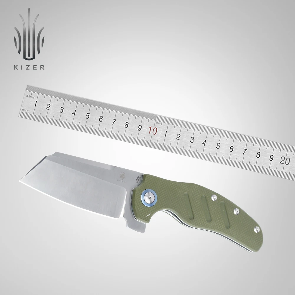 Kizer карманный нож XL овчарка большой складной нож Кливер используется для наружных кухонные инструменты, нож для кемпинга