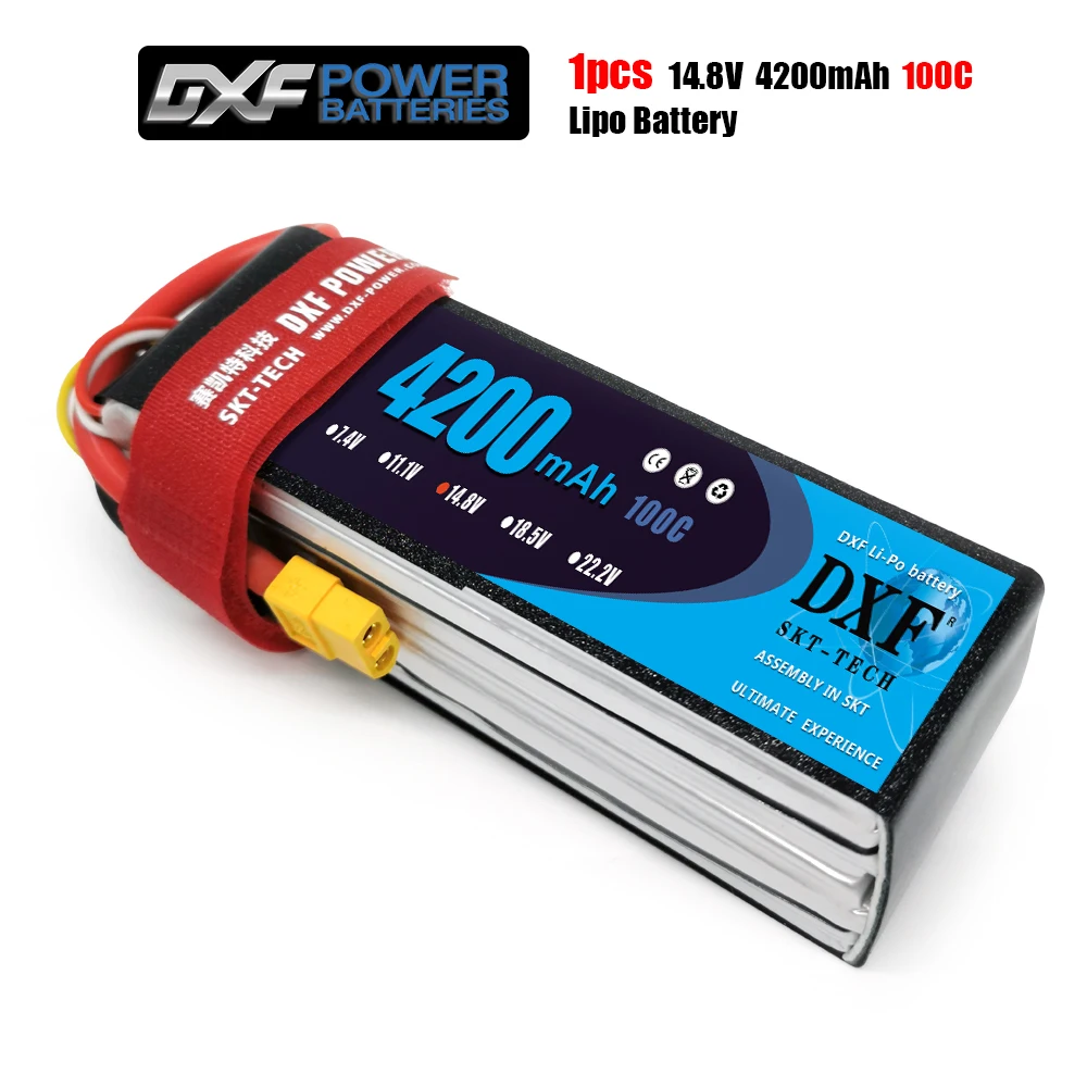 Аккумулятор DXF Lipo хорошего качества 14 8 в 4200 мАч c max200C аккумулятор ру для самолета