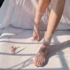 1 par Sexy punto calcetines de encaje de las mujeres transparente calcetines de tobillo de red señoras Ultra-delgada princesa calcetines de tul mujer Meias ► Foto 1/6