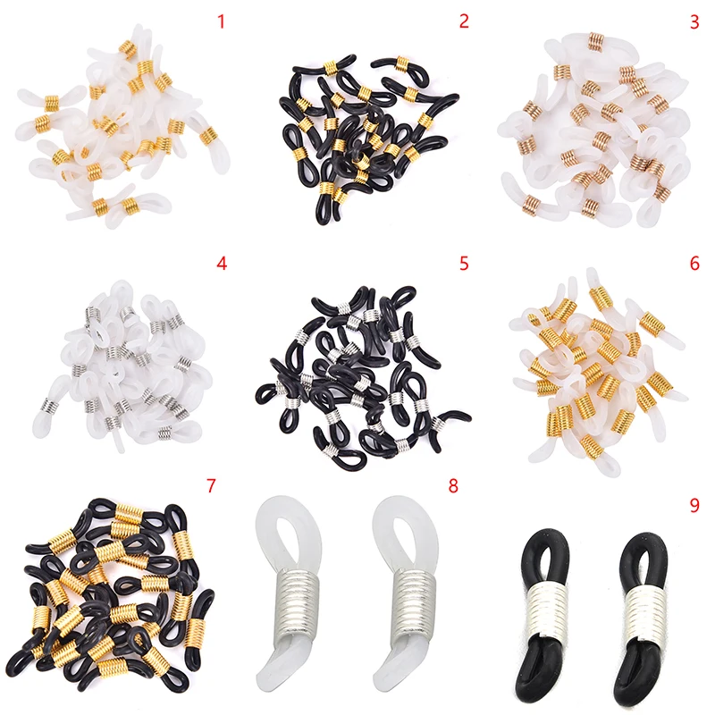 20pcs Ear Hook Strap Retainer End Loop Connector Eyeglasses Spectacles Chain Glasses Ends Rope Sunglasses Cord Holder | Аксессуары для