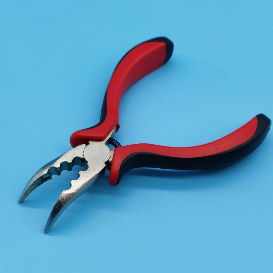 Hair Extension Pliers Hair Plier Professional Tool for Pre-bond Hair Extensions 3 holes Plier Curved With Screw Pink And Black