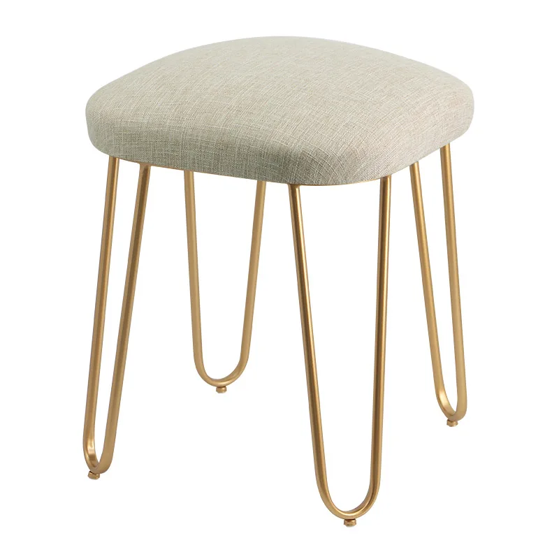 European dressing stool modern simple pastoral dressing stool fashion American iron creative furniture bedroom tea table stool - Цвет: 13
