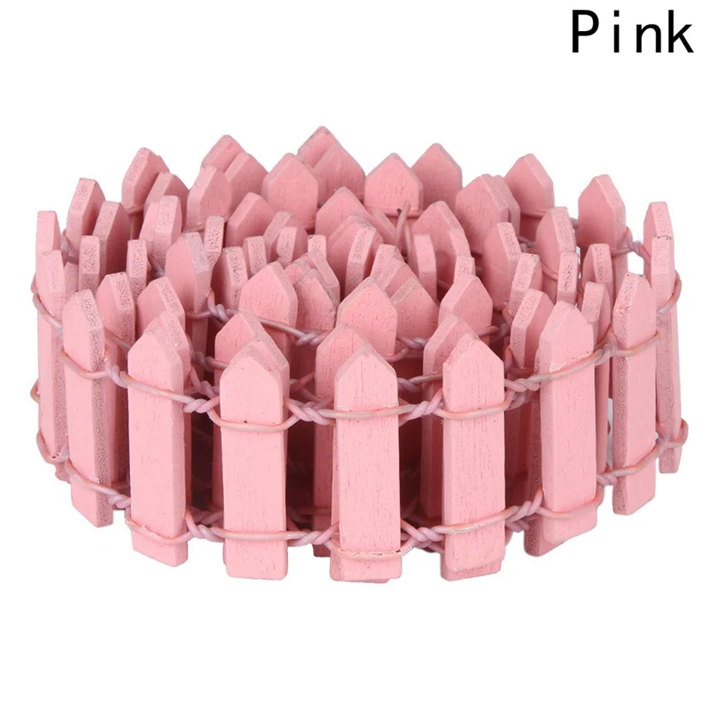 

Fairy Garden Micro Dollhouse Gates Decor Home Decoration Mini Craft Micro Landscaping DIY 100cm Small Wood Fencing Accessories