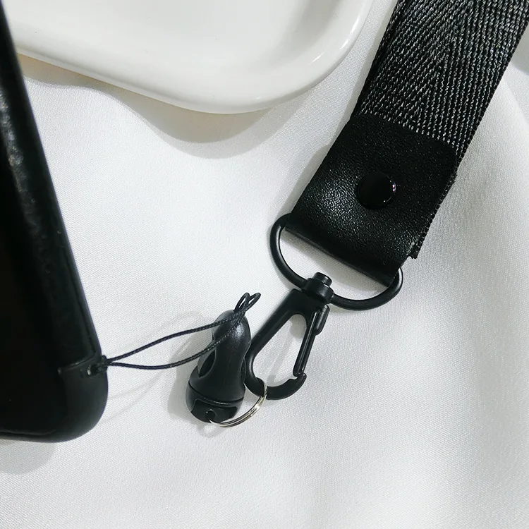 Plastic Spring Buckle Small Lanyard with Ring DIY Phone Case Lanyard Accessories Hand-made Accessories Material free ji kou