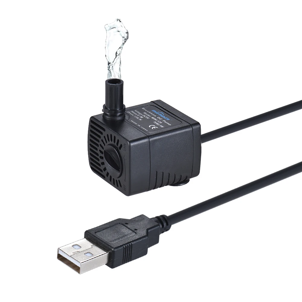 Мини погружной Бесщеточный насос для масла и воды 0 7 м 120л/Ч DC 5 В USB фонтан