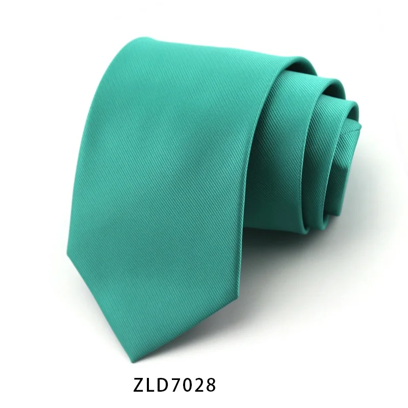 ZLD7028 Высокое качество новые дизайнерские бренды модные деловые повседневные 9 см тонкие галстуки для мужчин галстук сплошной цвет Свадьба с подарочной коробкой - Цвет: ZLD7028