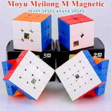 Moyu Meilong M manyetik 2x2x2 3x3x3 sihirli küp 4x4x4 5x5x5 hız küp mıknatıs bulmaca küp 2x2 3x3 cubo magico 4x4 5x5