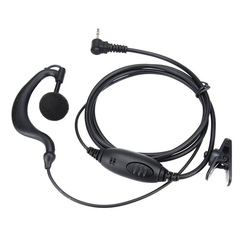 

G Shaped Earphone Headphone with PTT Microphone for Motorola Cobra Talkabout MR350R T6200C T6200 SX500 FV200 Radio Walkie Talkie