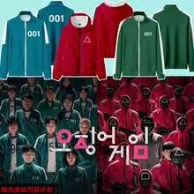 

Squid Game 3D printed long sleeve zipper jacket and pants sets kpop popular TV series clothes set