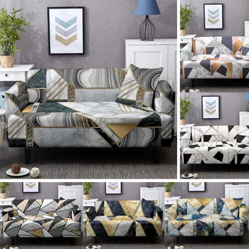 

Sofa Cover Geometric Marbling Elastic Sectional Couch Covers for Sofas Slipcover Chair Protector Living Room 1/2/3/4 Seater