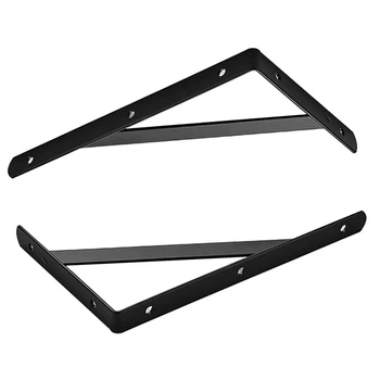 

Heavy Duty Shelf Bracket, Inch Shelf L Brackets 90 Degree Shelf Support Corner Brace Joint Right Angle Brackets 6-Pack, Black 20