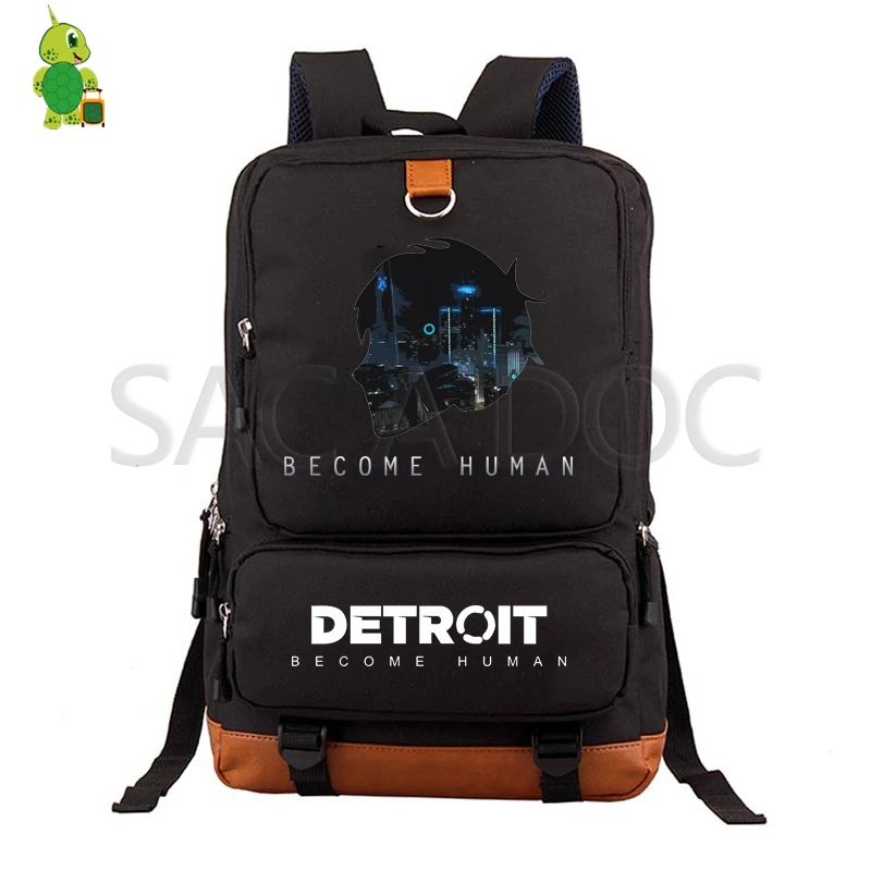 Detroit Become Human RK800 Backpack College Student School Bags for Teenage Girls Boys Laptop Backpack Cosplay Travel Rucksack - Цвет: 26