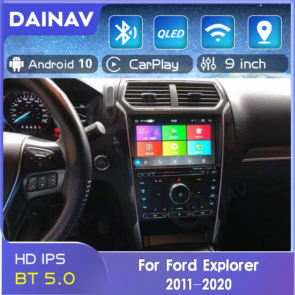 9 inch Android 2 Din Car Radio For Ford Explorer 2011-2019 GPS Navigation CarPlay Multimedia stereo Player head unit receiver | Автомобили