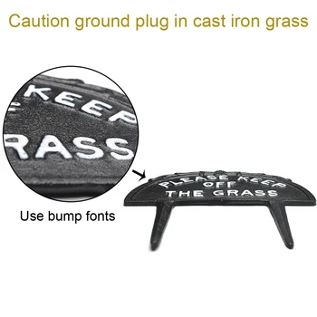 

Cast Iron With Stakes Please Keep Off The Grass Easy Mounting Home Garden Lawn Protection Yard Sign Letters Plant Marker Warning