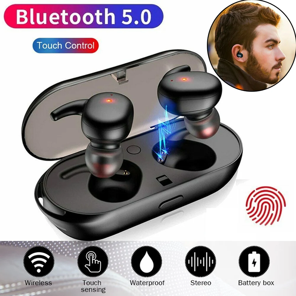 Новые мини TWS Bluetooth наушники 5,0 гарнитура беспроводные наушники сенсорное управление Стерео шумоподавление Беспроводная гарнитура спортивные наушники