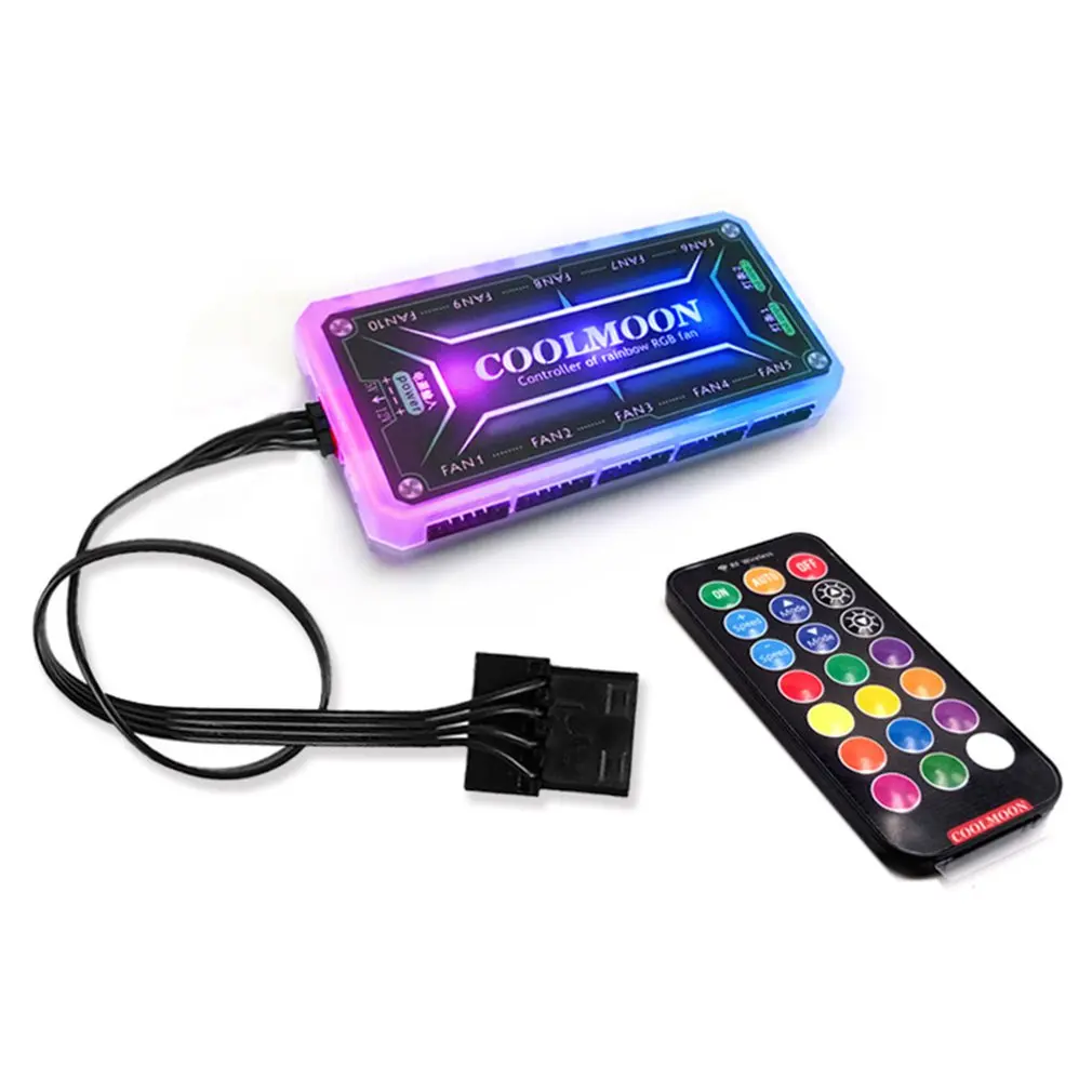 Светильник Rgb шасси вентилятор 12 см настольный компьютер Вентилятор охлаждения цветной яркий цвет Аврора тихий вентилятор