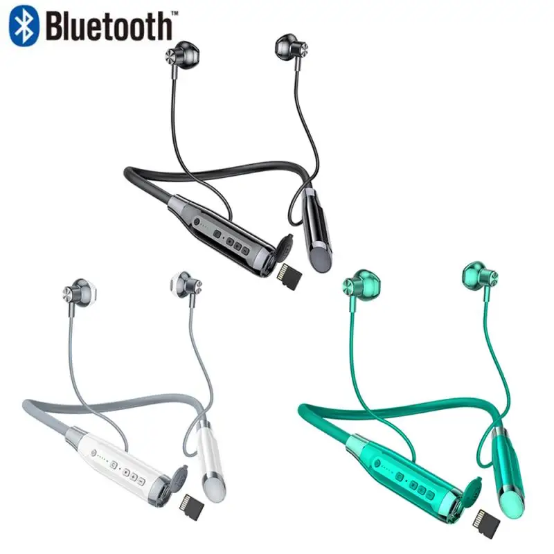 A12 Neck-mounted Ultra-long Standby Semi-in-ear Wireless Headphones Bluetooth-compatible Headset Sports Card Earphones Brand New |