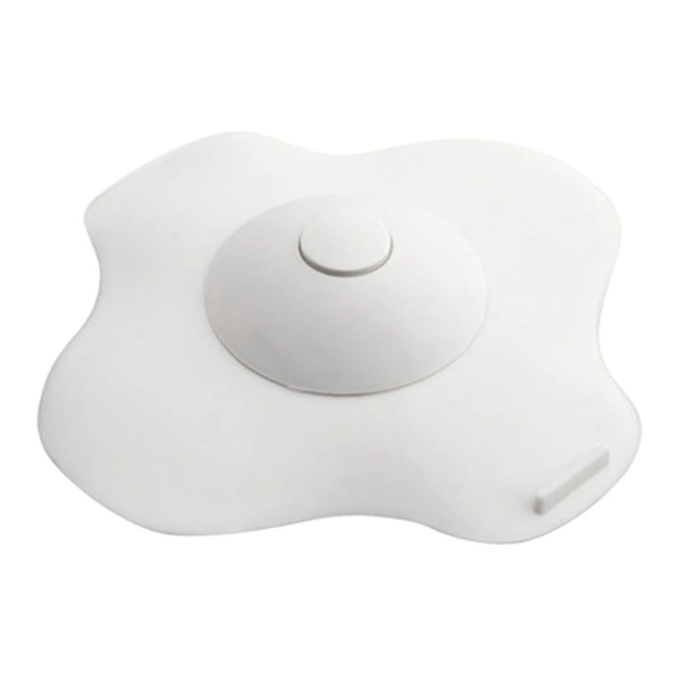 Pressing Bouncing Closed Cover Bathroom Kitchen Home Basin Anti Clogging Tools Accessories Hair Stopper Drain Filter Catchers - Цвет: Белый