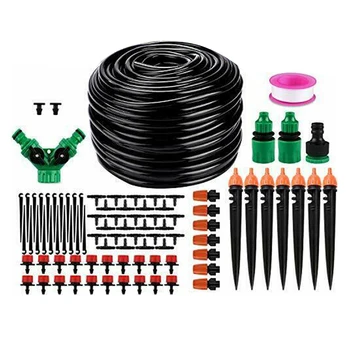 

Drip Irrigation Kit - 40m 1/4" Micro Garden Irrigation DIY System For Plants Watering Planting