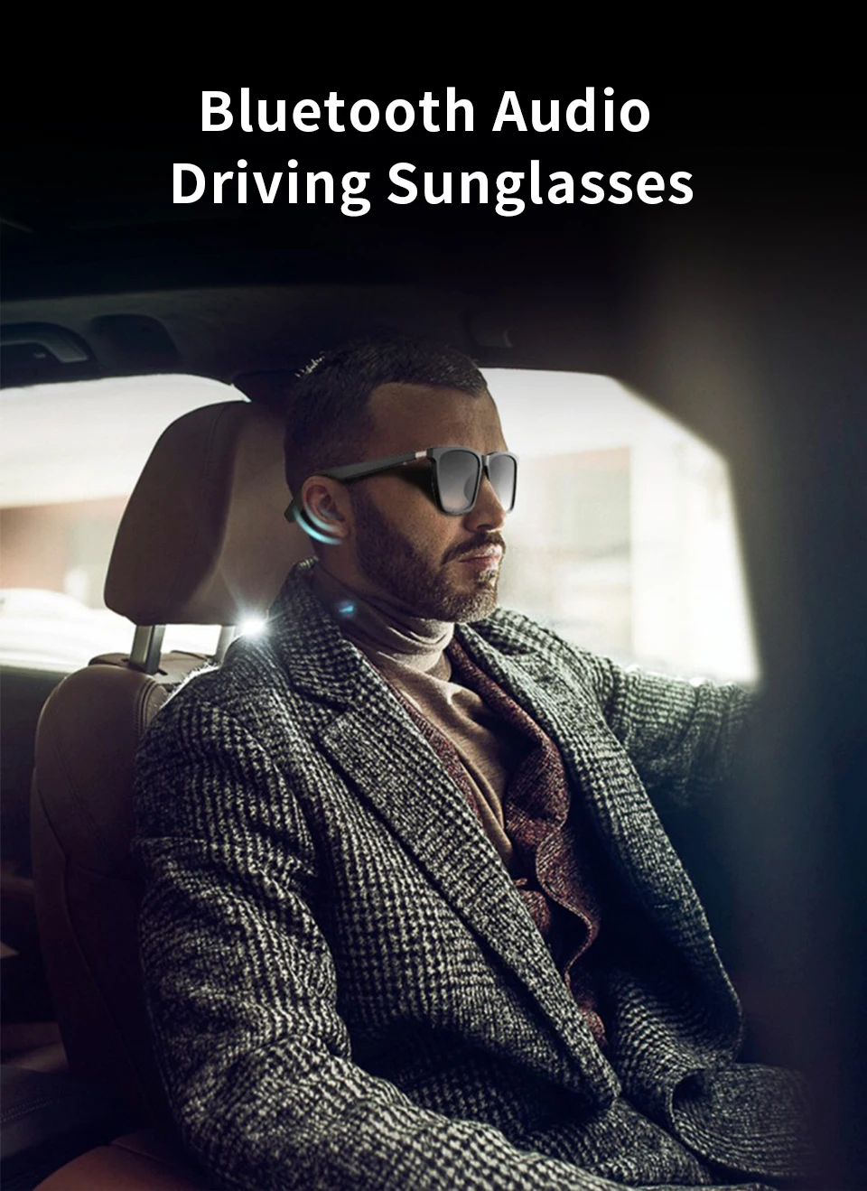 2021 New iULi P7 Fashion Smart Wireless Bluetooth Audio Glasses For Outdoor Sports Driving Cycling Sunglasses