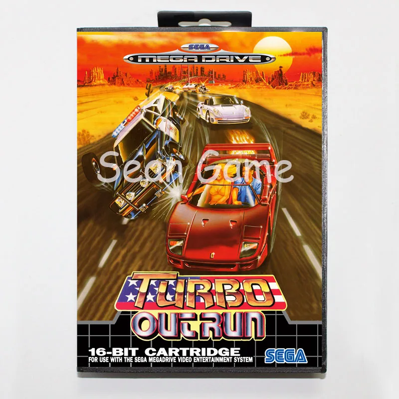 Elevata prestazione 16 бит MD игровая карта для sega Mega Drive Turbo Outrun Обложка с розничной коробкой