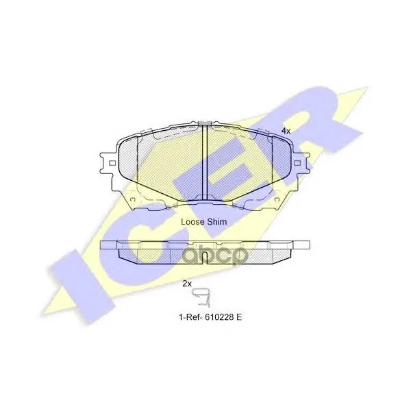 182126_колодки Дисковые Передние! Mazda 6 2.0/2.2d 12# Icer 182126 Icer арт. 182126