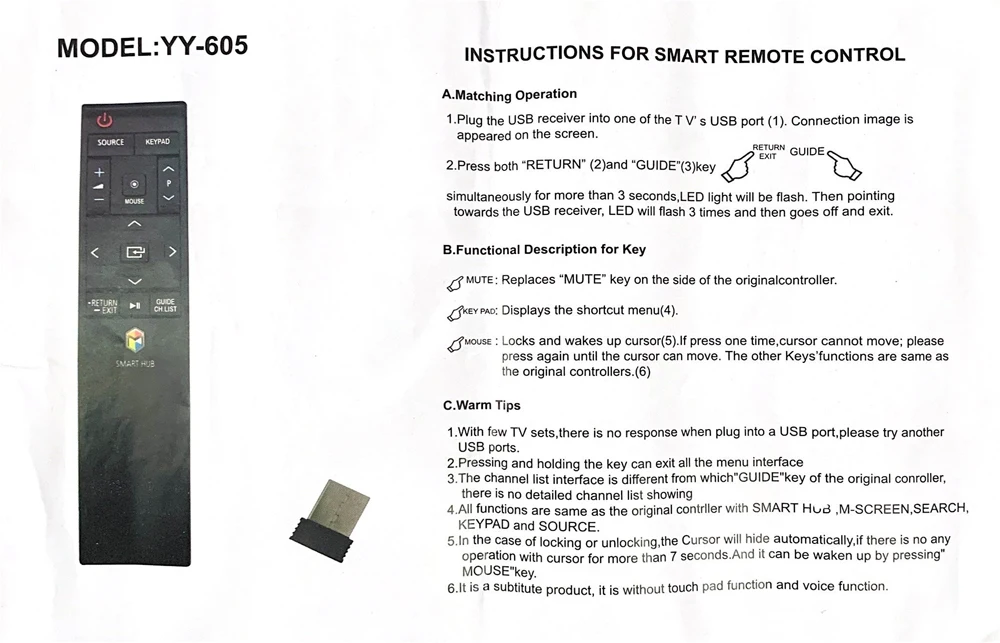 Новая замена YY-605 дистанционного управления для samsung Smart tv подходит для BN59-01220A BN59-01220D без голоса и сенсорной панели