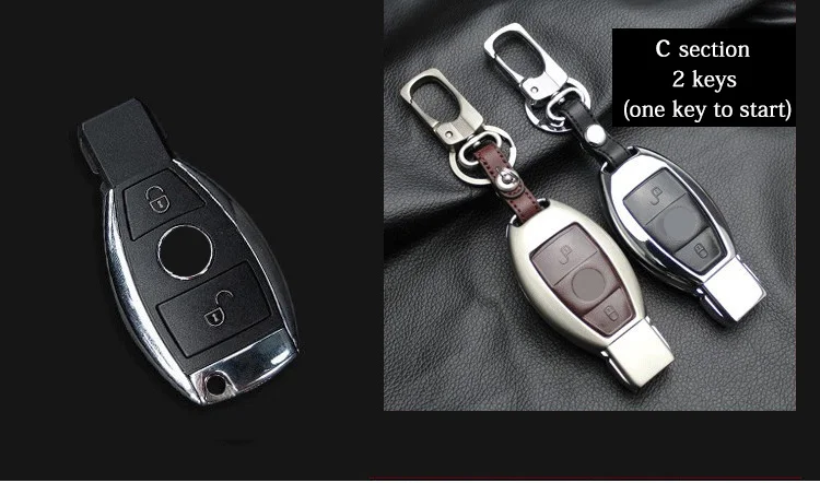 Автомобильный ключ чехол КРЫШКА ДЛЯ Mercedes Benz E Class W205 W212 W204 W210 W211 W176 W203 W213 E200 E260 E300 E320 брелок чехлы - Название цвета: C brown