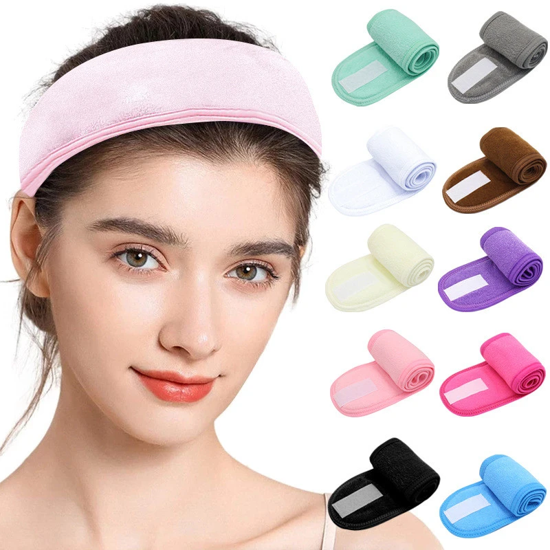 Towel Head Band Sweat Hairband Head Wrap Non-slip Stretchable Washable Headband Hair band for Sports Face Wash Makeup designer hair clips