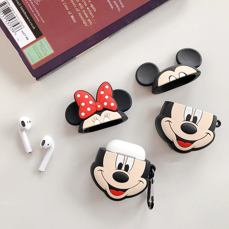 Для AirPods 2 Чехол с милым мультяшным 3D забавным животным силиконовый защитный чехол для Air pods чехол Bluetooth чехол для наушников с крючком