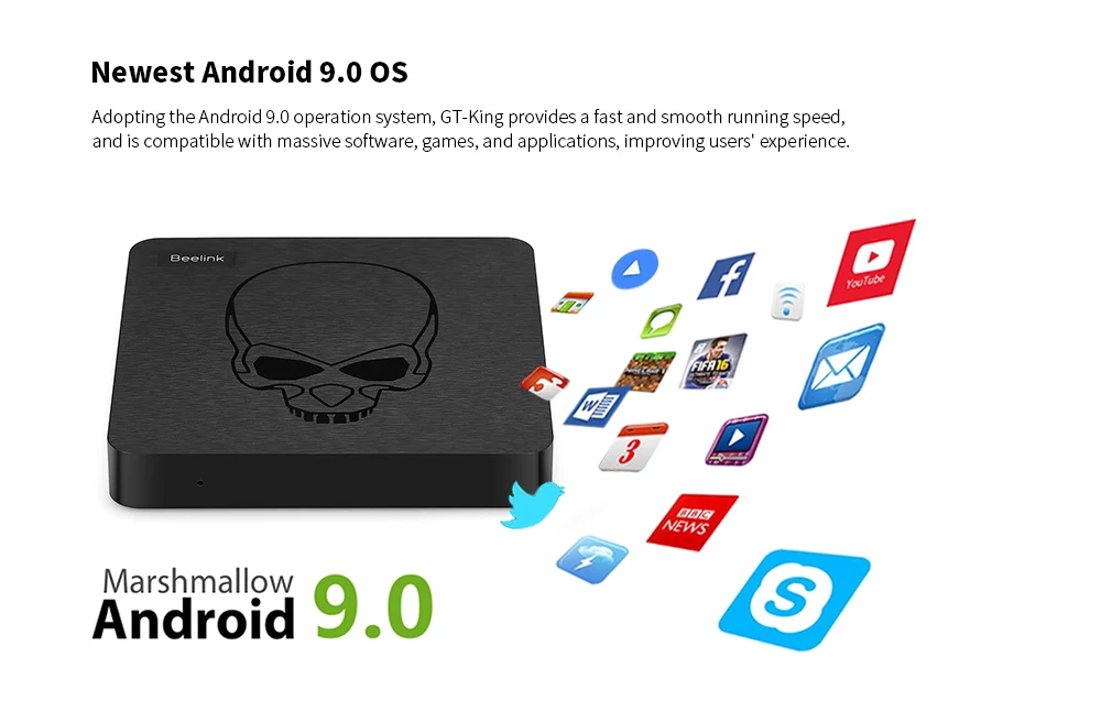 Beelink GT-King Amlogic S922X Android 9,0/CoreELEC Linux двойная операционная система 4K двухдиапазонный WiFi tv Box с голосовым пультом дистанционного управления
