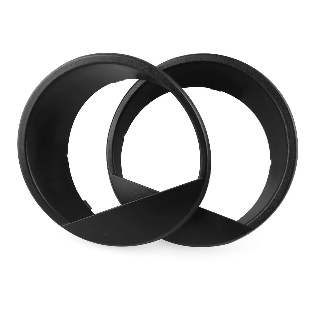 2 шт черный Bezels передний свет " светодиодные фары крышка лампы отделка для Jeep Wrangler Rubicon Sahara Jk 2007- Angry Bird style