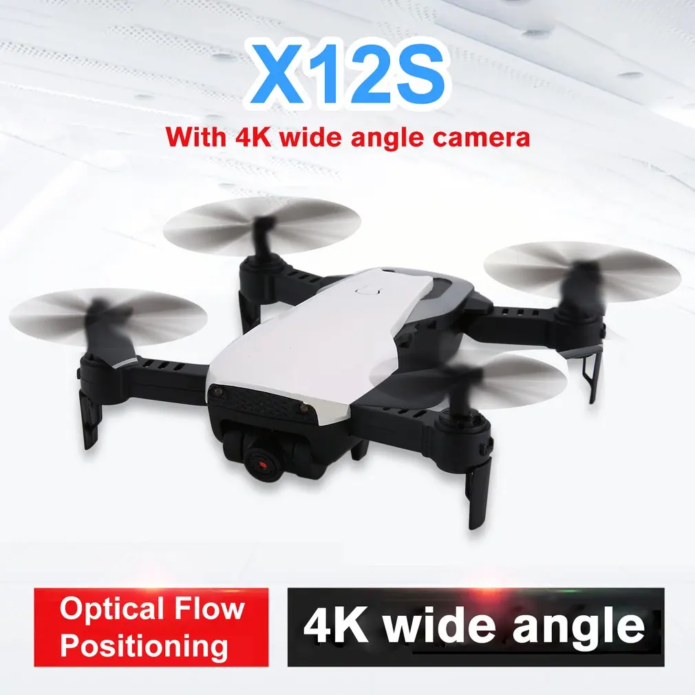 Дрон X12S с камерой 1080P HD 4 оси оптического потока WiFi FPV Дрон RC самолет удержание высоты RC вертолет+ 3,7 V 1000mAh