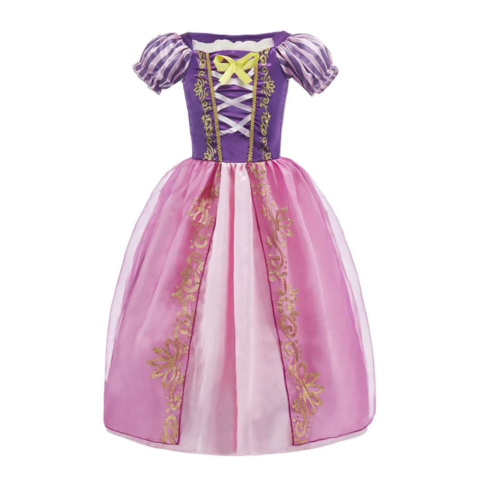 Girls Carnival Costume Kids Rapunzel Elsa Anna Unicorn Belle Cinderella Dress Child Birthday Princess Party Costume