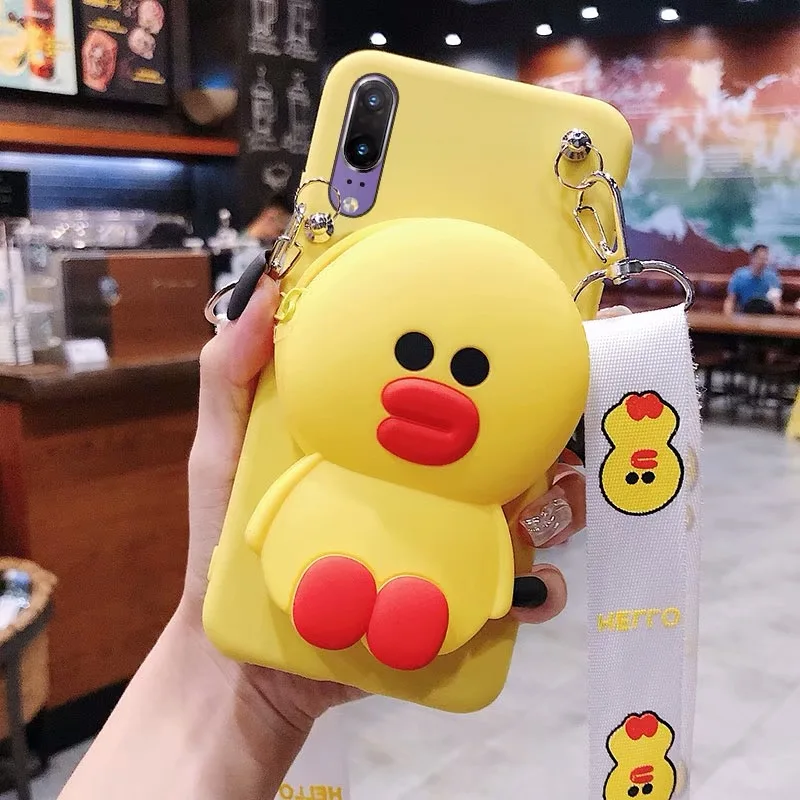 3D Cartoon Pattern 7 Для huawei Y5 Y6 Y7 Pro Prime Y9 Nova милый 3D мультяшный медведь на молнии кошелек чехол для телефона мягкий силиконовый чехол сумка Coque Fundas - Цвет: 3D Cartoon Pattern 7