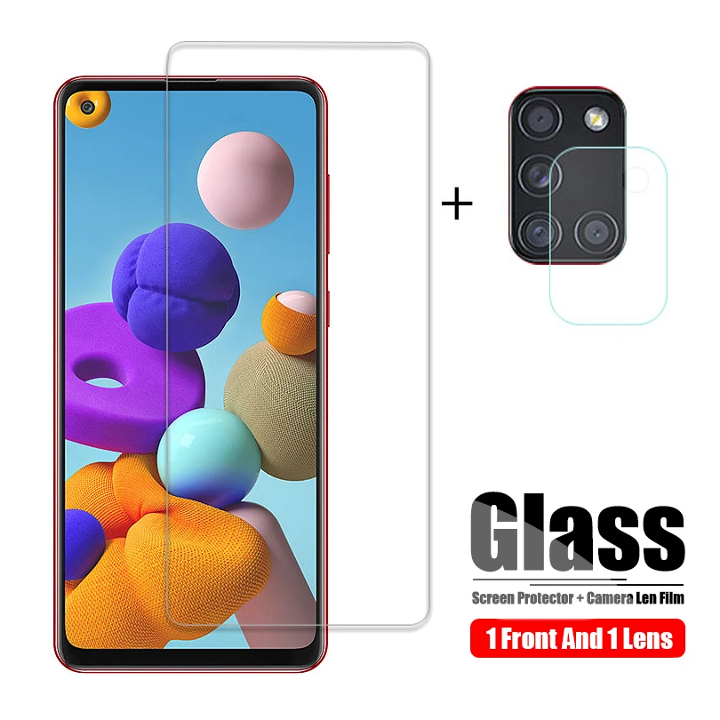 HD Glass For Samsung Galaxy A21S Camera Len Screen Protector On For Samsung A21 Protective Glass Saf