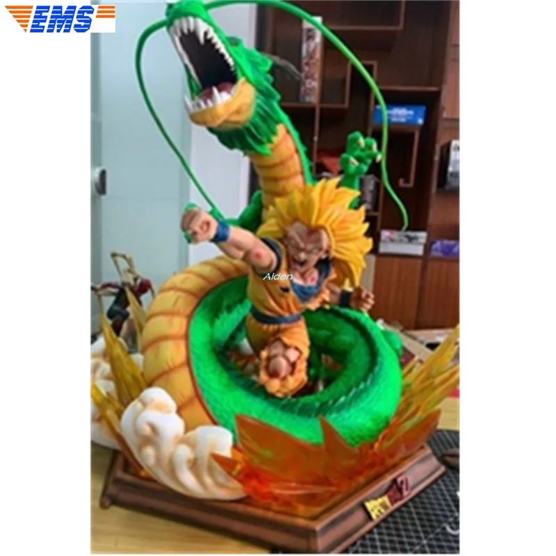 Статуя Dragon Ball Z 24 дюйма супер сайян грудь кулак дракона полный длинный портрет