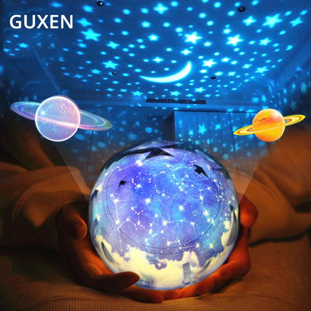 

Creative Starry Sky Night Light Planet Magic Projector Earth Universe LED Lamp Colorful Rotate Flashing Star For Children Kids