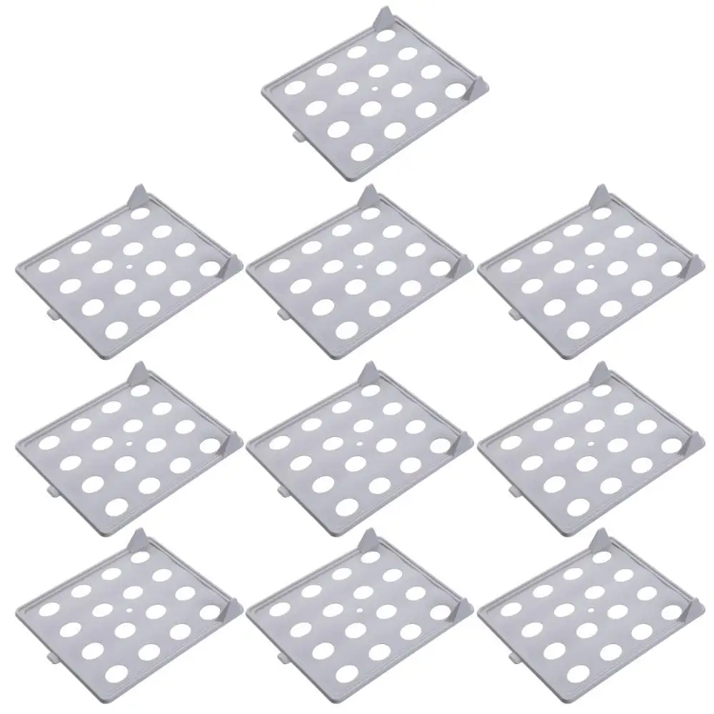 Grey 10pcs Behogar 10/12 шт одежды Прачечная складной Панели стекируемые футболка папки для хранения разделители лоток шкаф для одежды органайзер стеллажи для выставки товаров - Цвет: Grey 10pcs