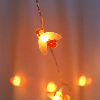 

20LEDs Honey Bee Fairy String Lights Outdoor Garden Christmas Valentine's Day Wedding Party DIY Light String WWO66