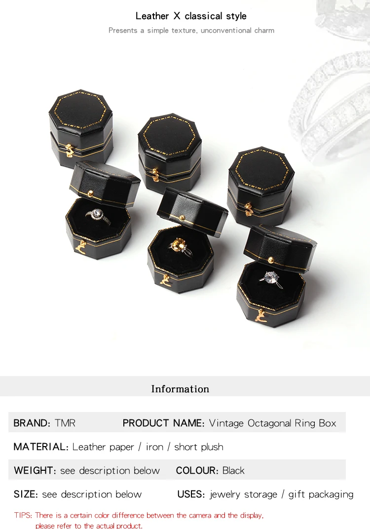 Ziyonix Boîte D'oreiller En Cuir Pour Porteur Boîte à Bagues