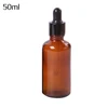 Empty Dropper Bottle Amber essential oil Glass Aromatherapy Liquid Brown 5-50ml Drop for massage Bottles Refillable 5