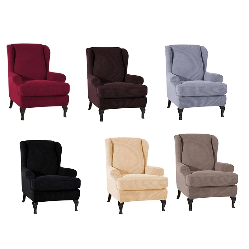 Wingback наклонная рукоятка King Back эластичные чехлы на кресла кресло крыло диван задняя крышка стула стрейч протектор скольжения Чехол протектор